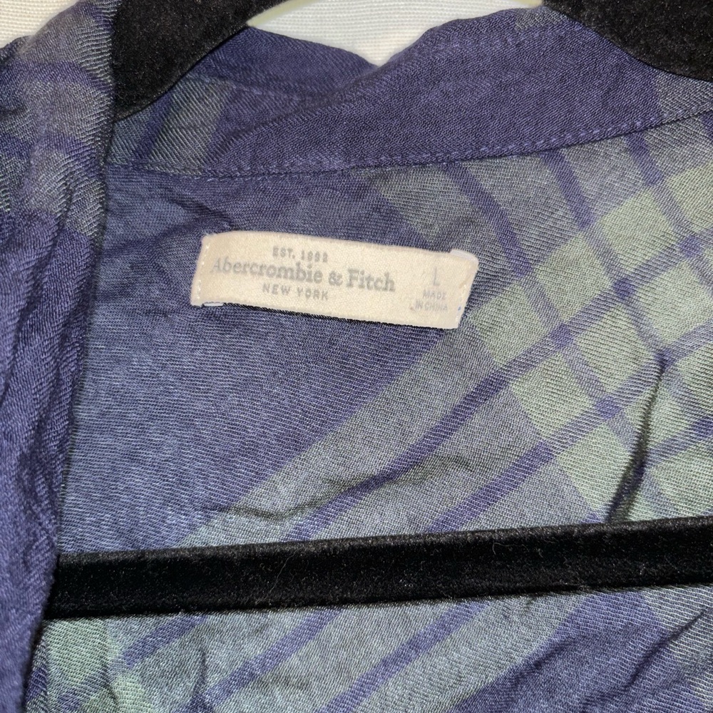 A&F green/blue flannel. Only worn once
